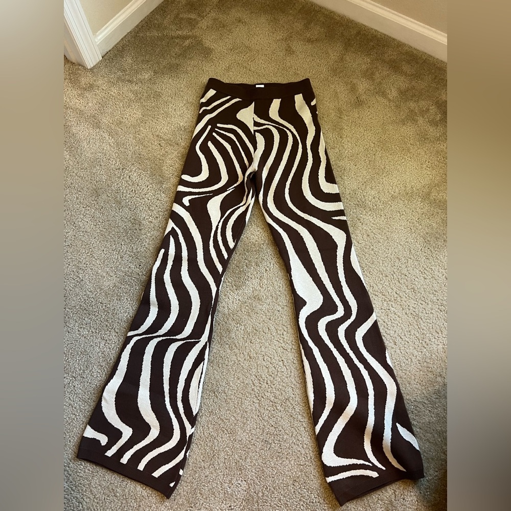 Momni Boutique Wide Leg Abstract Pants